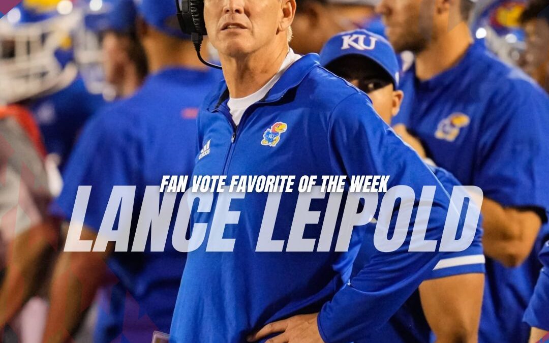 Kansas Jayhawk Coach Lance Leipold named Bear Bryant Coach of the Week